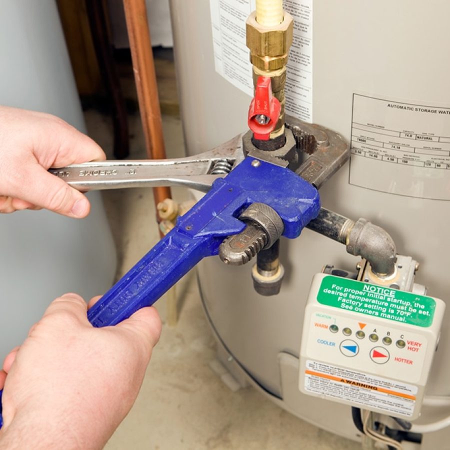 Watkins Plumbing Inc. specialist performing system flush
